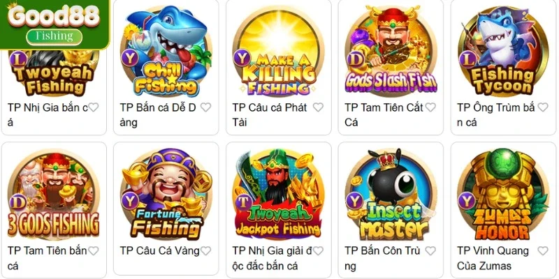3 tựa game được yêu thích nhất tại bắn cá Good88